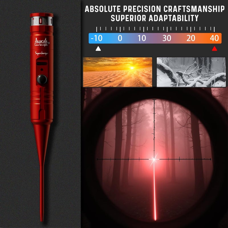 OWLSHOOT Rechargeable Bore Sight Laser Kit: Green/Red Laser Boresighter with 50 Adapters Fit for All Gun(0.17 to 12GA) - Multiple Caliber Quick Zeroing for Rifle Pistol - Shooter Essential - Image 3